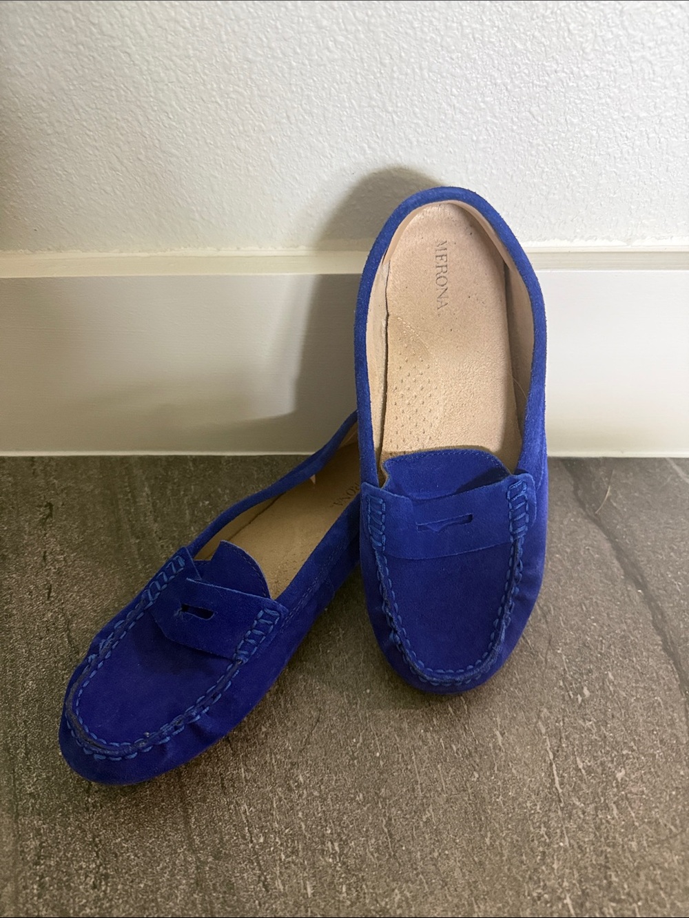 Merona Royal Blue Suede Penny Loafers - Women